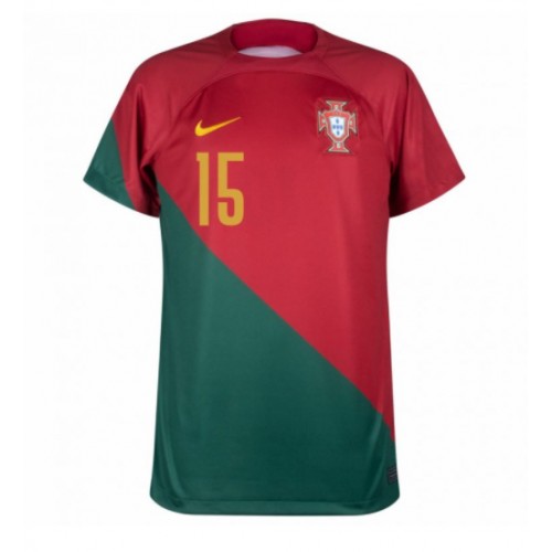 Portugal Rafael Leao #15 Hemmatröja VM 2022 Kortärmad
